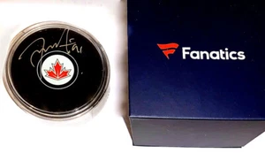 TYLER SEGUIN AUTOGRAPHED TEAM CANADA WORLD CUP PUCK FANATICS COA & CASE & BOX - Picture 1 of 4