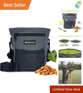 Stylish Grey Dog Treat Pouch with Multiple Pockets - Ideal for Training - Picture 1 of 11