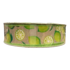 MEMBER'S MARK PREMIUM RIBBON WIRED 50 YARDS 1.5" WIDE LIMES - Picture 1 of 1