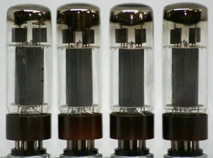 EL34 6CA7 POWER röhre TELEFUNKEN MULLARD dd getter matched quad tube valve brown - Bild 1 von 6