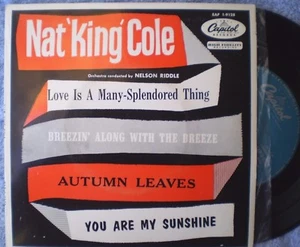 NAT KING COLE-LOVE IS A MANY SPLENDORED THING "RARE OZ EP" 45 RPM - Picture 1 of 4