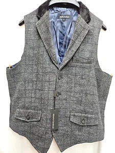 Mens Wool Blend Vest Western Wedding Vest M medium 40" Chest NEW CLOSEOUT - Picture 1 of 6