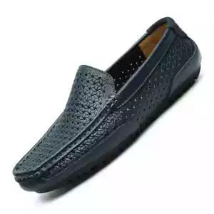 Summer Luxury Brand Men Casual Shoes Soft Genuine Leather Mens Loafers Moccasins - Picture 1 of 30