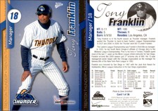 Tony Franklin 2010 MultiAd Trenton Thunder #1 Card *AutographDen*