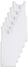 Hanes Freshiq 372AP6 Comfort Soft Men's Large Tank Tops, White - 6 Pack