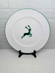 Gmunder Keramik Ceramic Green Reindeer Stag Xmas Large 11.4” Dinner Plate - Picture 1 of 7