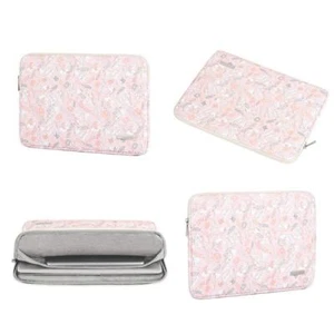 Waterproof 14 Laptop Liner Bag In Light Pink Pu Leather - Picture 1 of 6