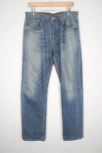 Mens Levi's 501 Straight Regular Fit Blue Jeans W32 L31 - Picture 1 of 17