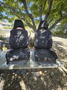 2004 2005 Subaru Impreza WRX Front Seat Bucket Black Set 04-05 - Bild 1 von 12