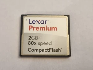 LEXAR PREMIUM 2GB COMPACT FLASH MEMORY CARD 80X SPEED UK SELLER - Picture 1 of 1