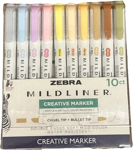 ZEBRA MILDLINER 10 CT PACK BRANDNEU Keilspitze Kugelspitze sanft & neutral - Bild 1 von 2
