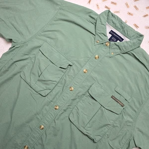 ExOfficio Adventure Fishing Vented Shirt XL Green Short Sleeve Outdoor Travel - Picture 1 of 20