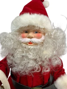 Vintage Animated Santa w Lighted Candle 24" Illuminated Motion Christmas WORKS - Picture 1 of 5