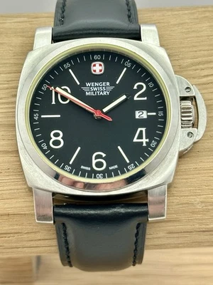 Wenger 7925X/T Swiss Field Watch – Black Dial, New Crystal, Battery & Strap - Image 1 of 4