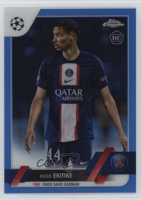 2022-23 Chrome UEFA Club Competitions Blue Refractor /150 Hugo Ekitike Rookie RC - Image 1 of 2