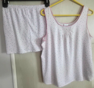 Pijama corto tejido a lunares blanco y rosa de personajes talla XL #8 Foto 1 de 4