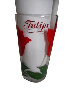 MCM Boscul Peanut Butter Drinking Juice Glass Tumbler Tulips Estate find 5" #2 - Picture 1 of 3
