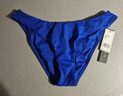 La Blanca Scoop Front Ruched Back Sapphire Blue Swim Bottoms Women's Size 10 NWT - Image 1 of 4