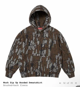 Supreme Trebark Work Zip Up Hoodie XXL Hooded Camo Sweatshirt 3 Decals Mossy - Picture 1 of 3