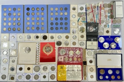 *Estate of Al Koholic* Junk Drawer Lot Silver Coins Jewelry Random Stuff NR - Image 1 of 4