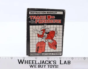 Optimus Prime Instruction Manual Booklet 1988 Hasbro G1 Transformers - Picture 1 of 1