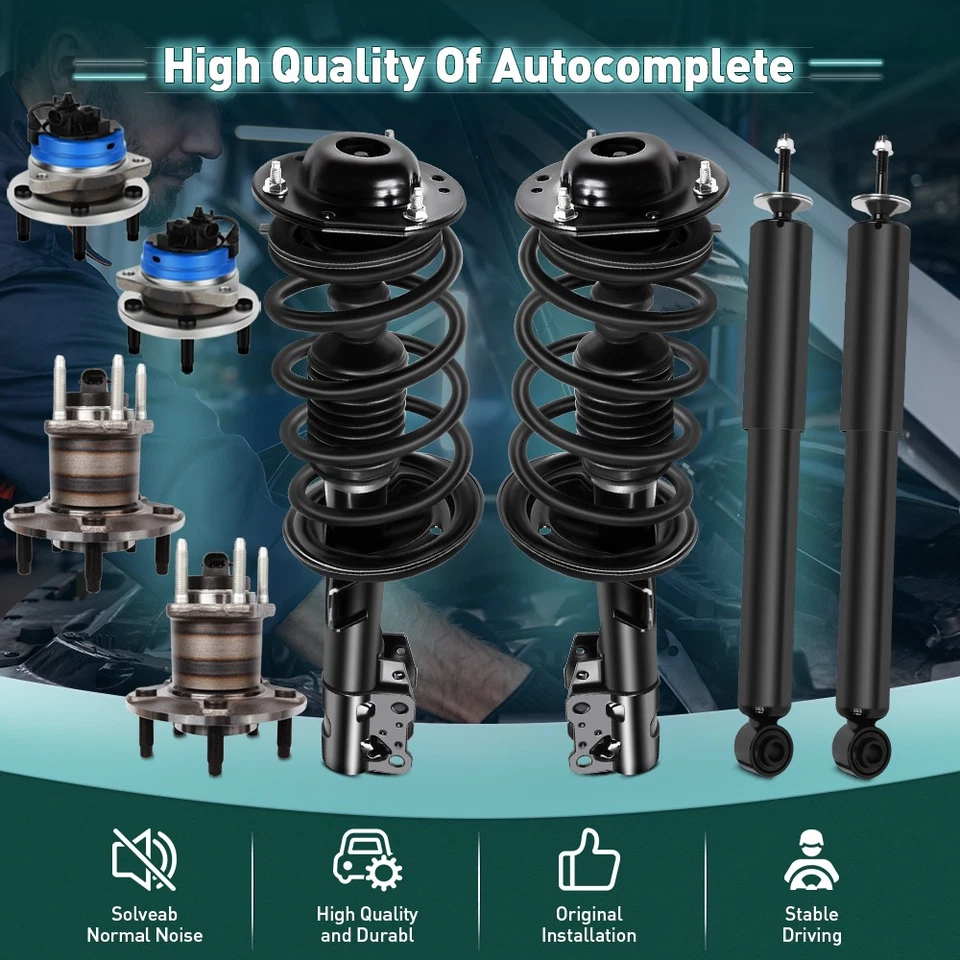 For 2007-2009 Saturn Aura Front Complete Struts Rear Shock Wheel Hub 6pcs - Image 1 of 4