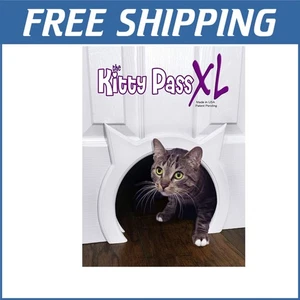 Premium Semi-Gloss White XL Cat Door - Easy Install for Discreet Litter Access - Picture 1 of 9