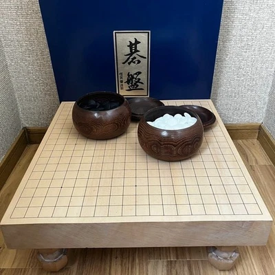 Nintendo Go Board Set Shin-Kaya 20 With Go Stones Japanese Igo Goban Used - Image 1 of 4