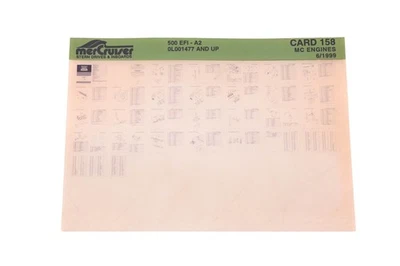 Mercruiser DP031-62 1999 500 EFI Parts Catalog Microfiche Foto 1 de 3