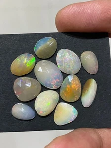 Opal gelber Sockel Multi Feuer Mix Rosenschnitt WT 12 cts Stück 11 Größe 10x6-15x11mm - Bild 1 von 5