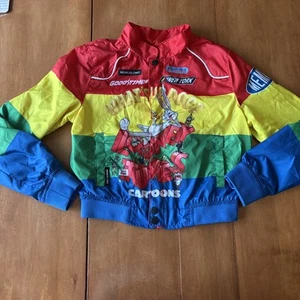 Members Only Looney Tunes Racer Windbreaker Jacke Bugs Bunny Rainbow Gr. 10/12 - Bild 1 von 8