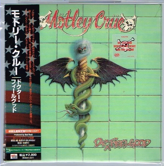 Motley Crue  "Dr. Feelgood" Japan Limited Mini-LP SHM-CD Paper Sleeve w/OBI Foto 1 de 1