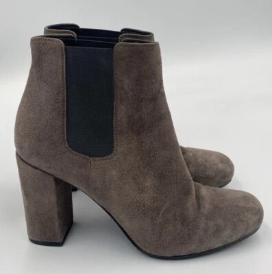 Saint Laurent Mujer 'Bebés' Tacón Bloque Chelsea Botas Marrón Gris Gamuza 36 EE. UU. 6 Foto 1 de 4