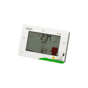 RHYTHM Peanuts Snoopy Digital Clock Alarm Calendar Desk White 10x16.2x4.5cm JP - Picture 1 of 24