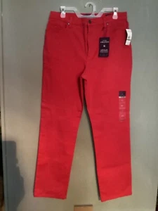 Gloria Vanderbilt Red Denim AMANDA Tapered Leg Jean Sz 14 NWT - Picture 1 of 3