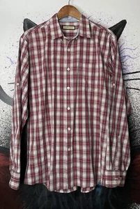 Camisa de franela a cuadros con botones manga larga GH Bass & Co. para hombre talla L - Imagen 1 de 9