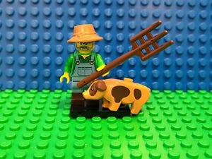 Lego Farmer Minifigure Collectible Series 15 71011 CMF HTF Lot Rare Retired Pig - Picture 1 of 4
