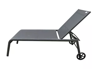 Doppler Gartenliege Sonnenliege Rollliege Rolliege Alu extra hoch anthrazit mix. - Bild 1 von 11