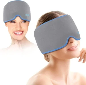 NEWGO Migraine Relief Head Ice Wrap Hot Cold Therapy Headache Cooling Hat - Picture 1 of 6