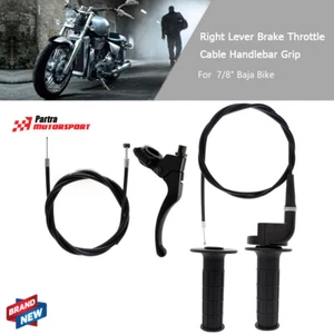 Right Lever Brake Throttle Cable Handlebar Grip 50cc- 250cc For 7/8" Baja Bike - Imagen 1 de 6