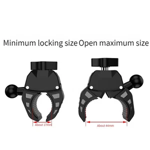 17MM Bicycle Electric Vehicle Cell Phone Holder Base Ball Collet Power Clamp - Picture 1 of 8