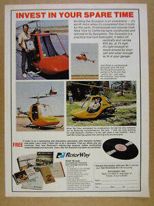 1974 RotorWay Scorpion Helicopter Rotorcraft kit builders photo vintage print Ad