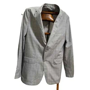 Abrigo deportivo a cuadros Calvin Klein para hombre talla pequeña gris - Imagen 1 de 9