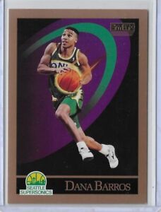 1990-91 Skybox Basketball Dana Barros Card #263 Seattle Supersonics