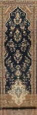 Vintage Floral Hamedan Hand-knotted Long Runner Rug Wool Oriental Hallway 3'x16'