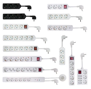 Steckdosenleiste Mehrfachsteckdose inkl Kindersicherung schwarz weiß 1,5m 3m 5m - Bild 1 von 23