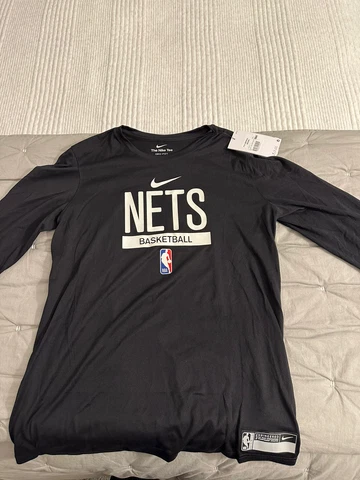 NBA Brooklyn Nets Kids Size Large Dri Fit Long Sleeve NWT Cover
