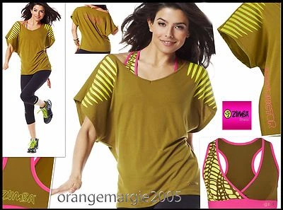 ZUMBA ¡¡Juego de 2 piezas!! INSTRUCTOR Fashionista Zwag Slash-o-Rama Top + Sujetador Cut Me Crazy Foto 1 de 4