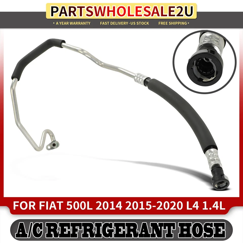 1x Línea de descarga de aire acondicionado para Fiat 500L 2014-2020 L4 1,4 L compresor a condensador Foto 1 de 4