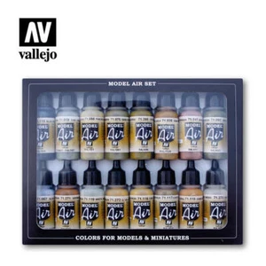 VALLEJO MODEL AIR - SEGUNDA GUERRA MUNDIAL ALEMÁN, EUROPA Y ÁFRICA (BOTELLAS 16 x 17 ml) - 71.208 - Imagen 1 de 2